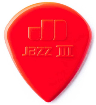 Медиатор DUNLOP 47P3N Nylon Jazz III Red красный